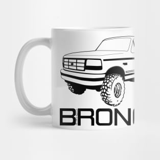 1992-1996 Bronco Front Side, Black Print Mug